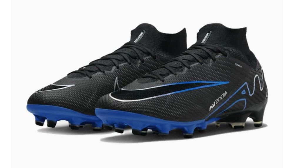 Size 6.5 Nike Zoom Superfly 9 Elite AG-Pro Black Chrome Hyper Royal DJ5165-040